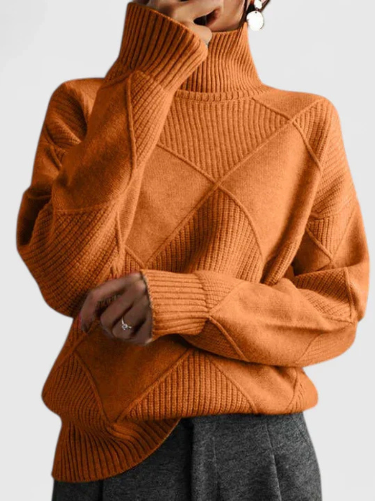 Strickpullover in Orange - Ansicht 3