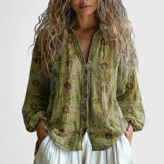 Bluse in Lila und Rosa
