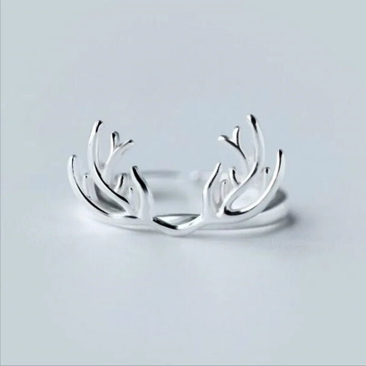 Geweih Ring in Sterlingsilber