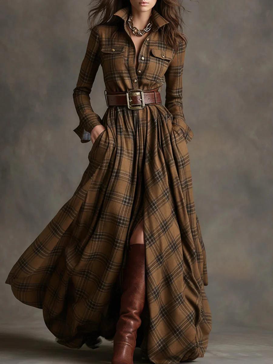 Hemdblusenkleid mit Bindegürtel und Taschen - Ansicht 5