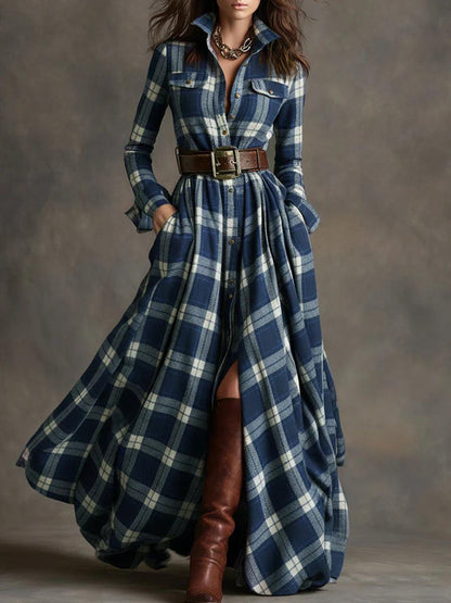 Hemdblusenkleid mit Bindegürtel und Taschen - Ansicht 6
