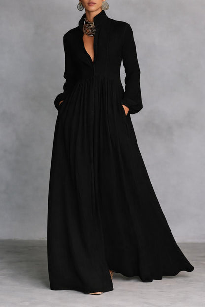 Maxikleid mit Knopfleiste in White (Almost Sold Out) - Ansicht 5