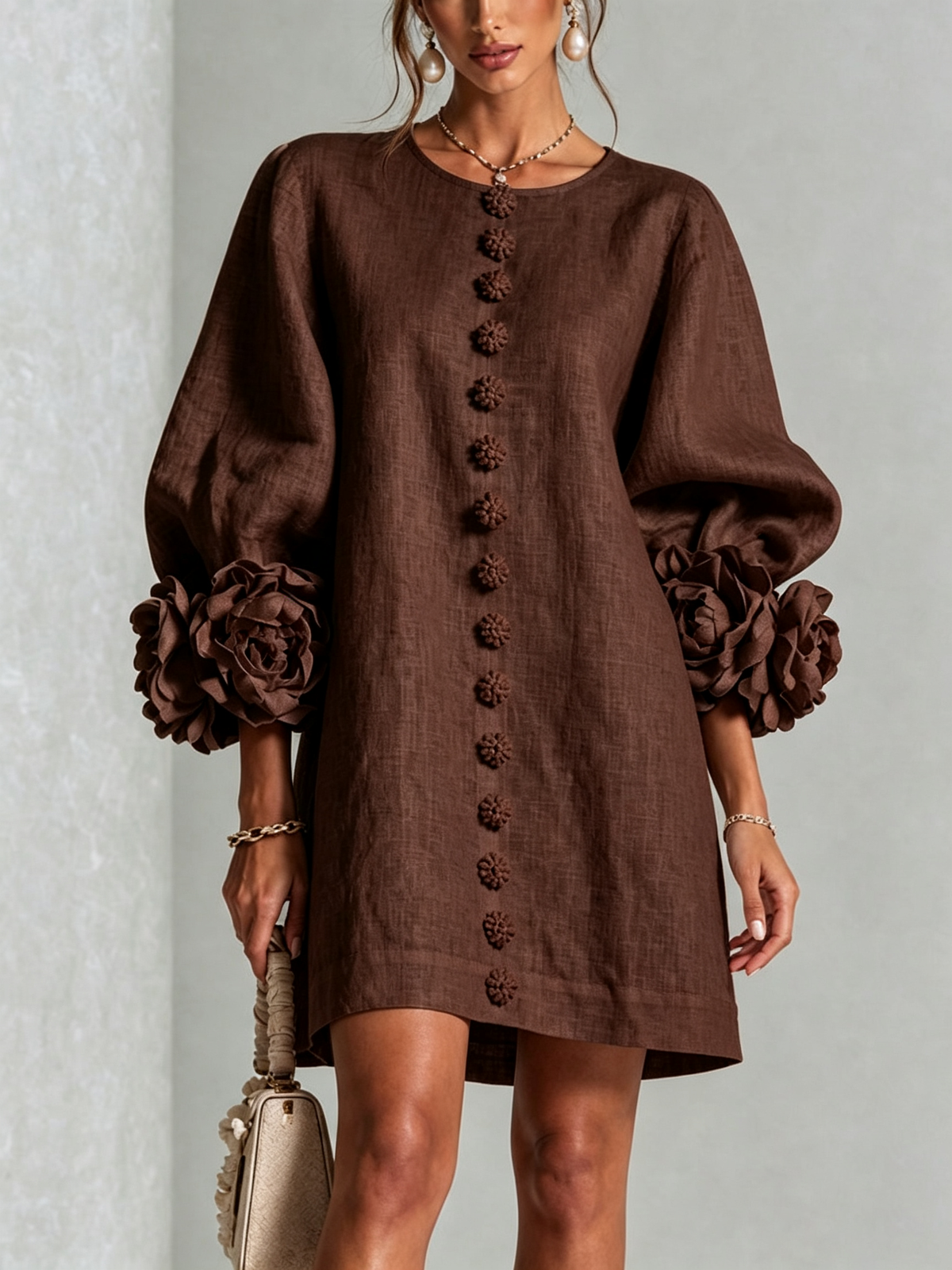 Minikleid in Weiss und Grün - Ansicht 7