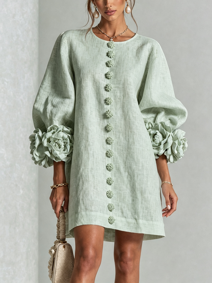 Minikleid in Weiss und Grün - Ansicht 8