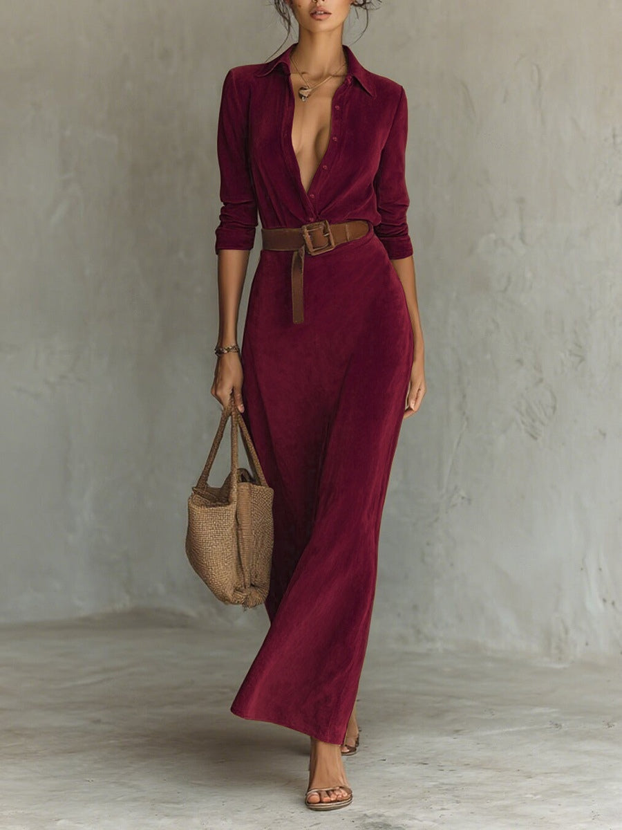 Maxikleid in Braun und Blau - Ansicht 7