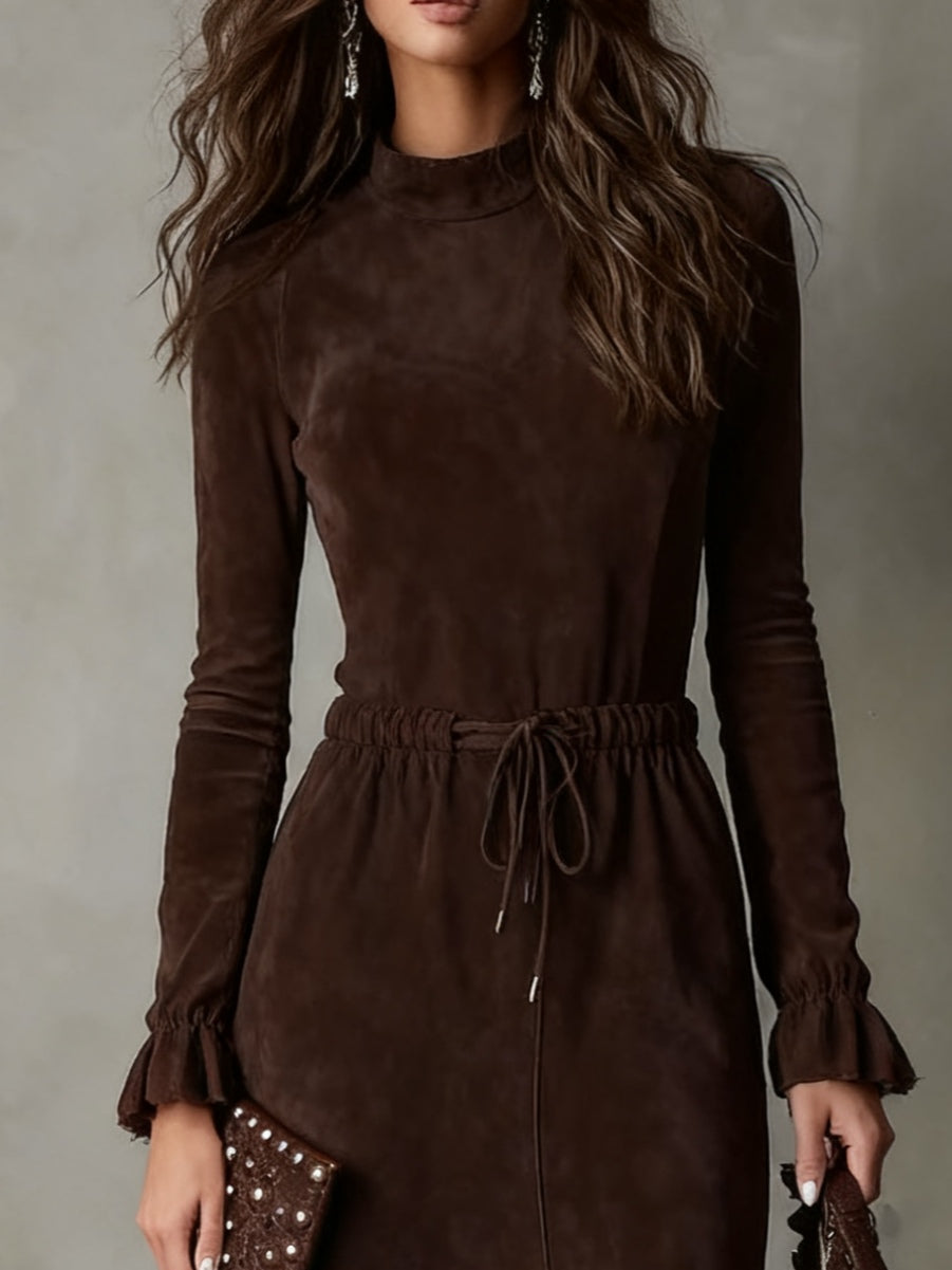 Midikleid mit Bindegürtel - Ansicht 2