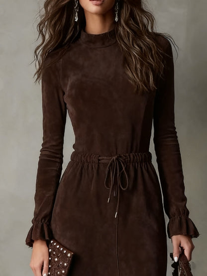 Midikleid mit Bindegürtel - Ansicht 2