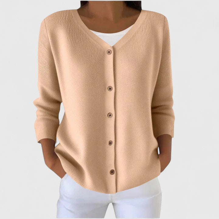 Strickjacke in Grün und Rosa - Ansicht 3