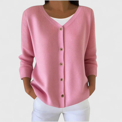 Strickjacke in Grün und Rosa - Ansicht 6