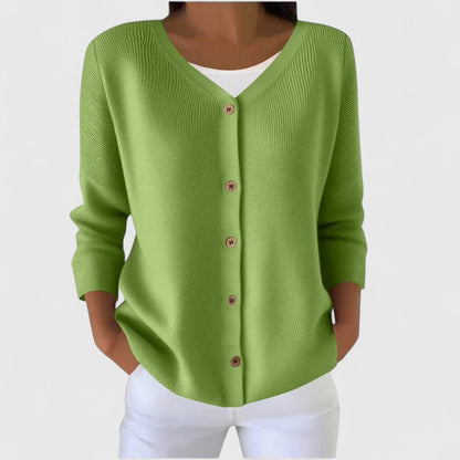 Strickjacke in Grün und Rosa - Ansicht 2