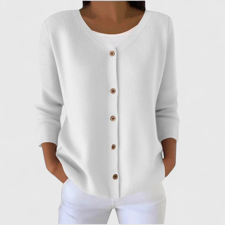 Strickjacke in Grün und Rosa - Ansicht 4