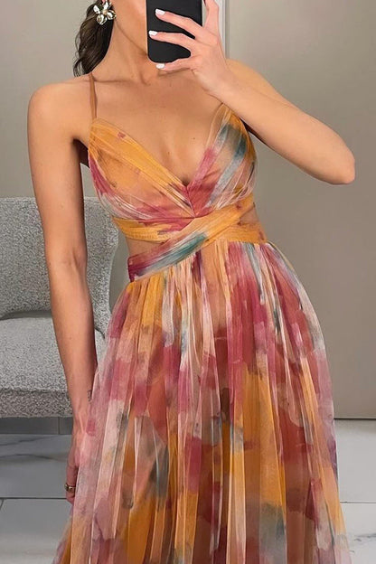 Kleid in Orange und Grün - Ansicht 8
