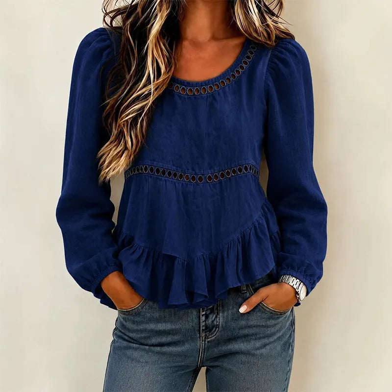 Bluse mit Rüschen in Rosa - Ansicht 4