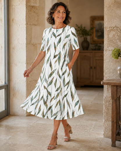 Midikleid mit Blumenmuster - Ansicht 2