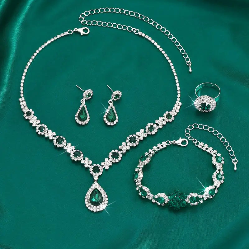 Adriana Lysandre Schmuckset | Weißgold
