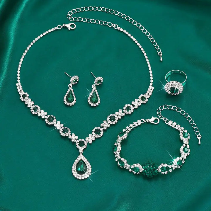 Adriana Lysandre Schmuckset | Weißgold