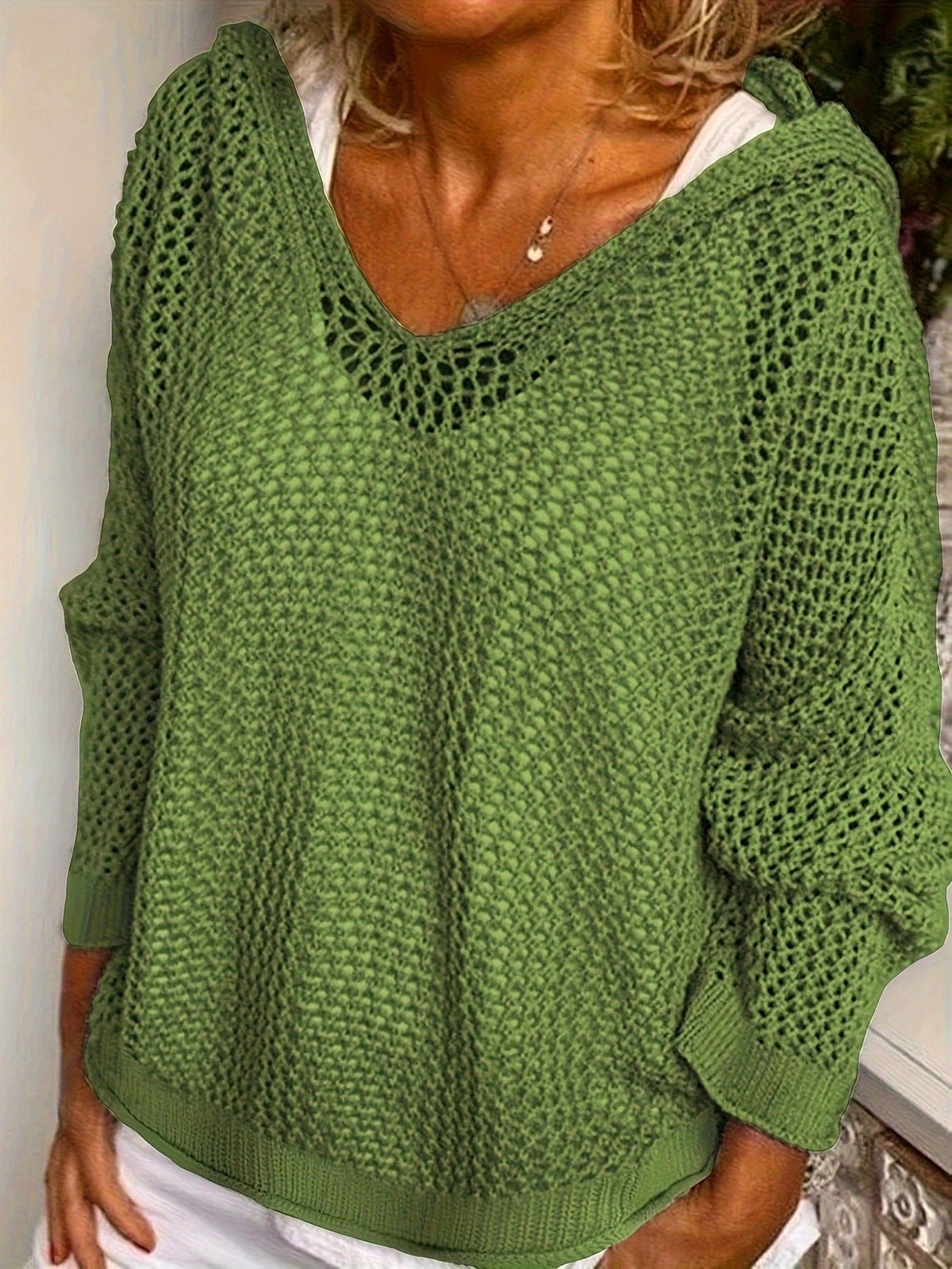 Strickpullover in Khaki - Ansicht 6