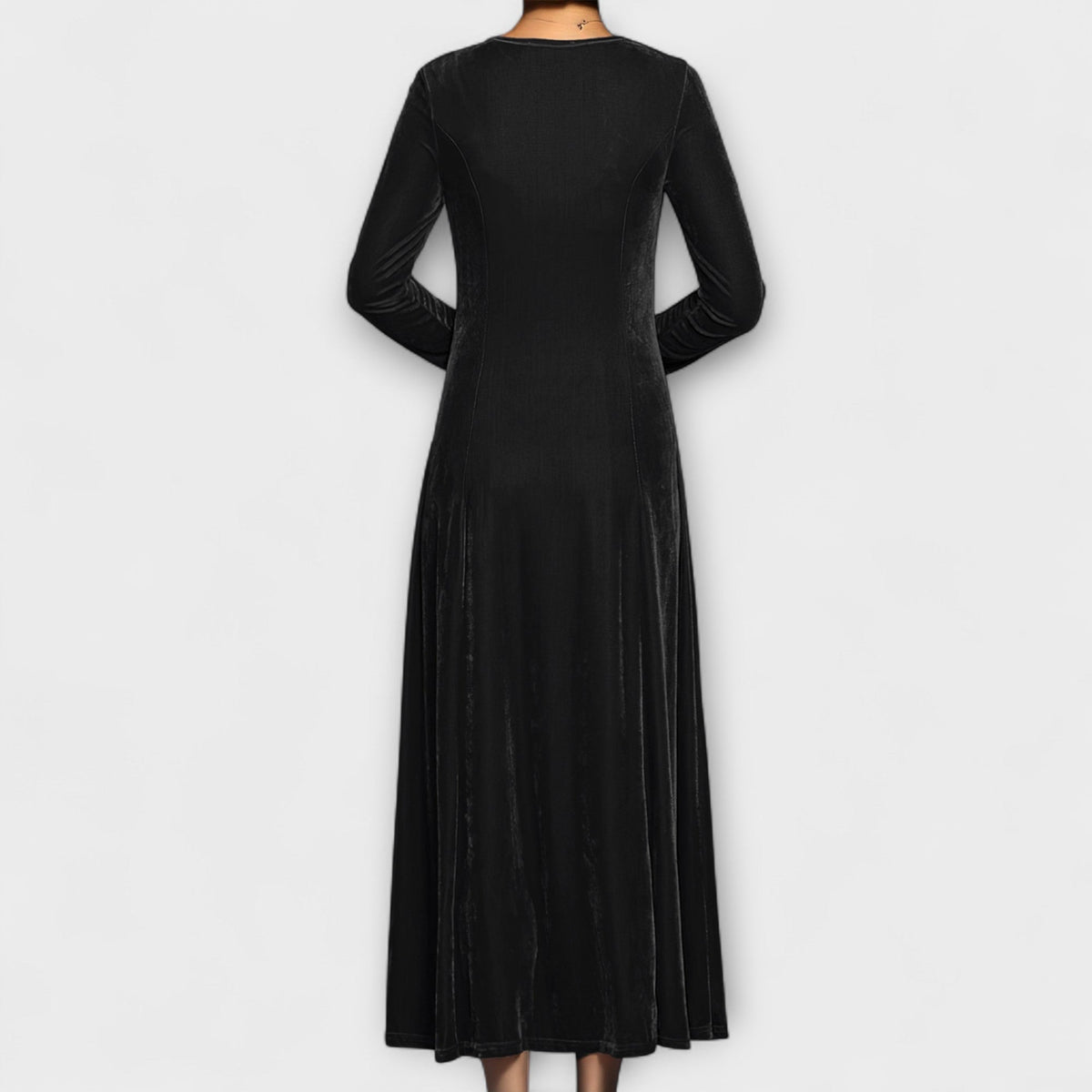 Kleid aus Samt in Blau - Ansicht 6