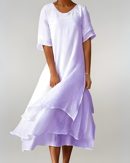 Maxikleid in Rosa und Blau und Gelb - Ansicht 9