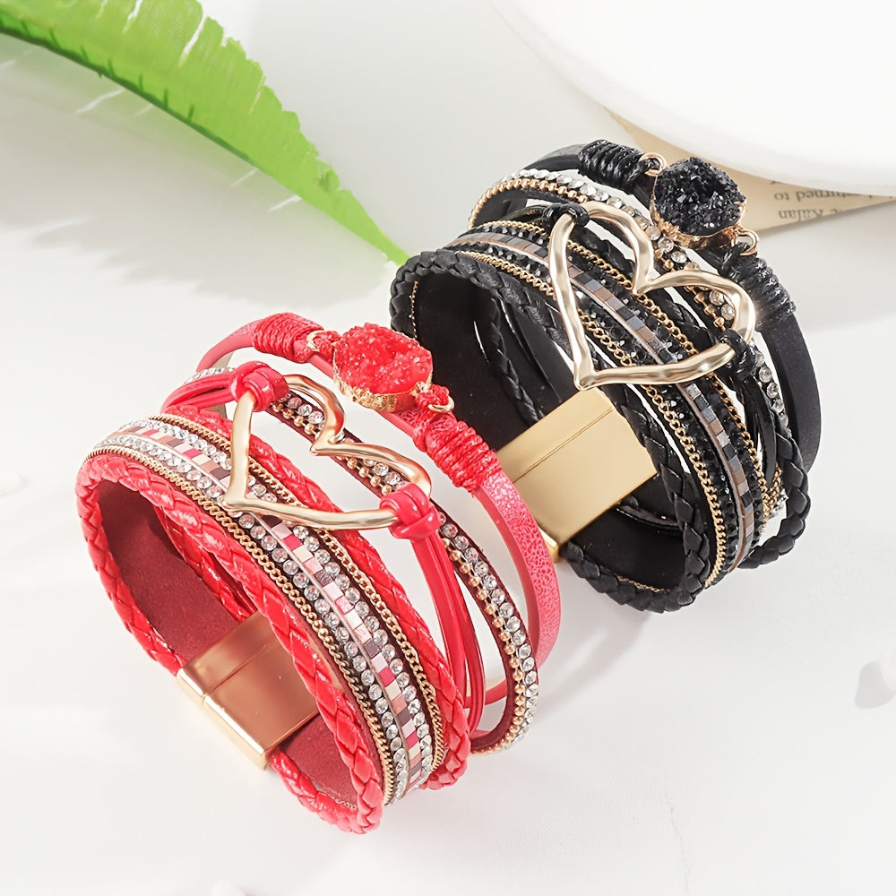 Boho Mehrlagiges Lederarmband