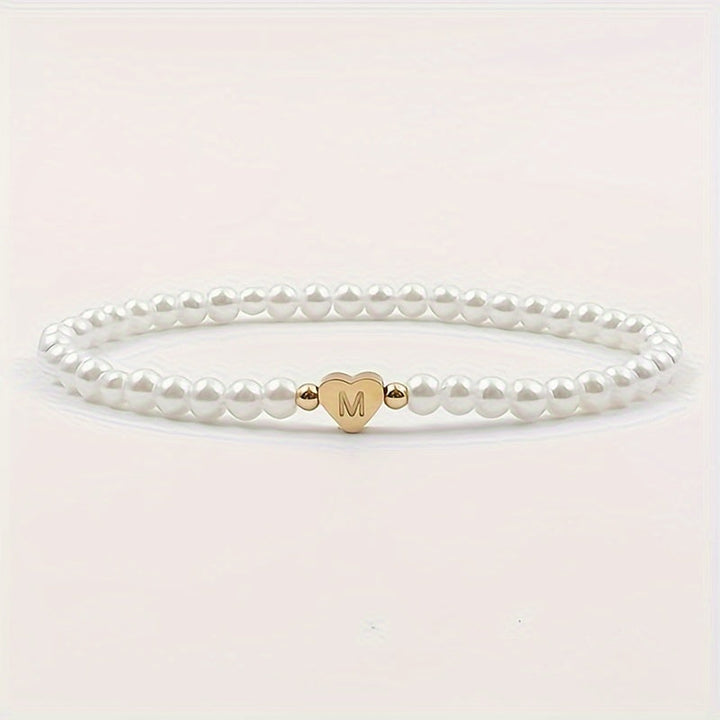 Schickes Armband mit Herzinitial (A–Z)