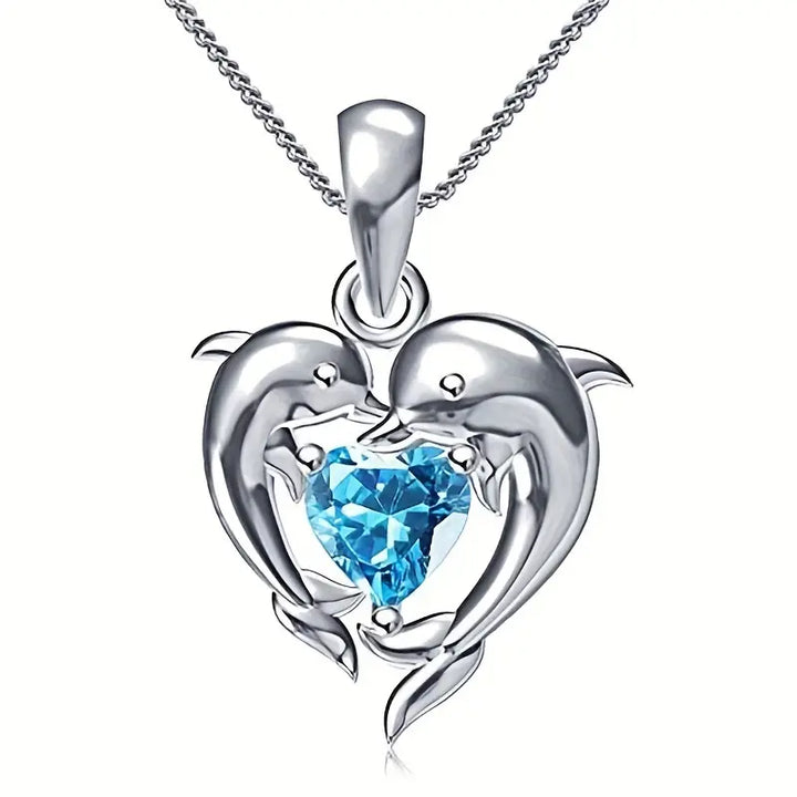 Oceanheart Zwillinge Halskette | Weißgold
