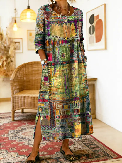 Kleid aus Denim mit Patchwork - Ansicht 7