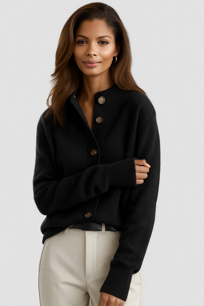 Strickjacke mit Knopfleiste in Caramel - Ansicht 10