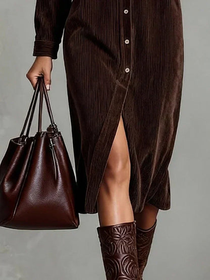 Kleid in Khaki und Braun - Ansicht 6