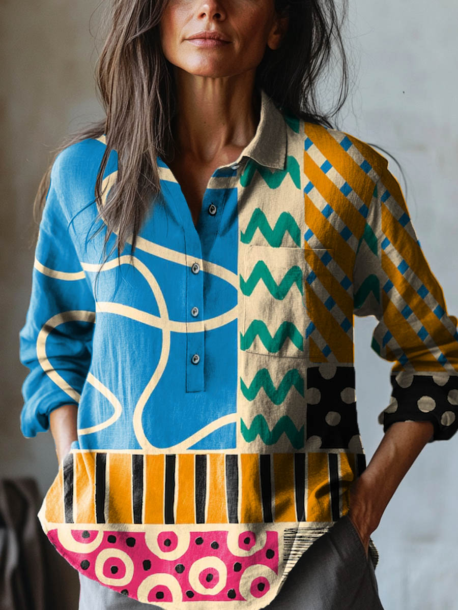 Damenbluse in Multicolor