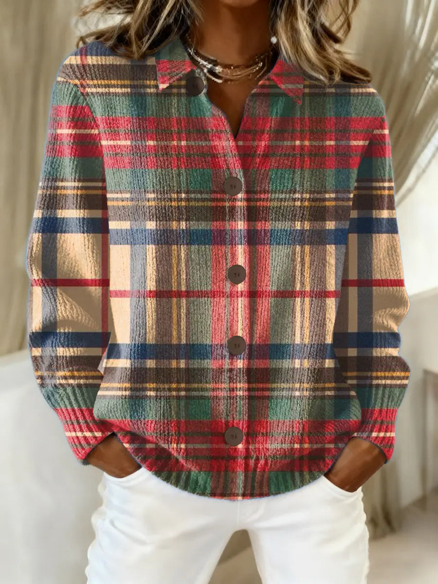 Bluse mit Knopfleiste in Multicolor