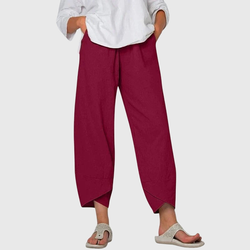 Stoffhose in Khaki und Schwarz - Ansicht 4