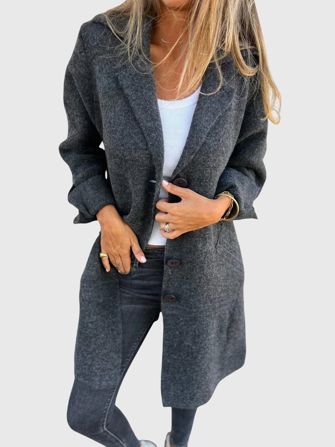 Blazer mit Knopfleiste in Rosa - Ansicht 4