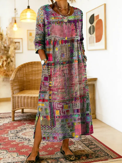 Kleid aus Denim mit Patchwork - Ansicht 6