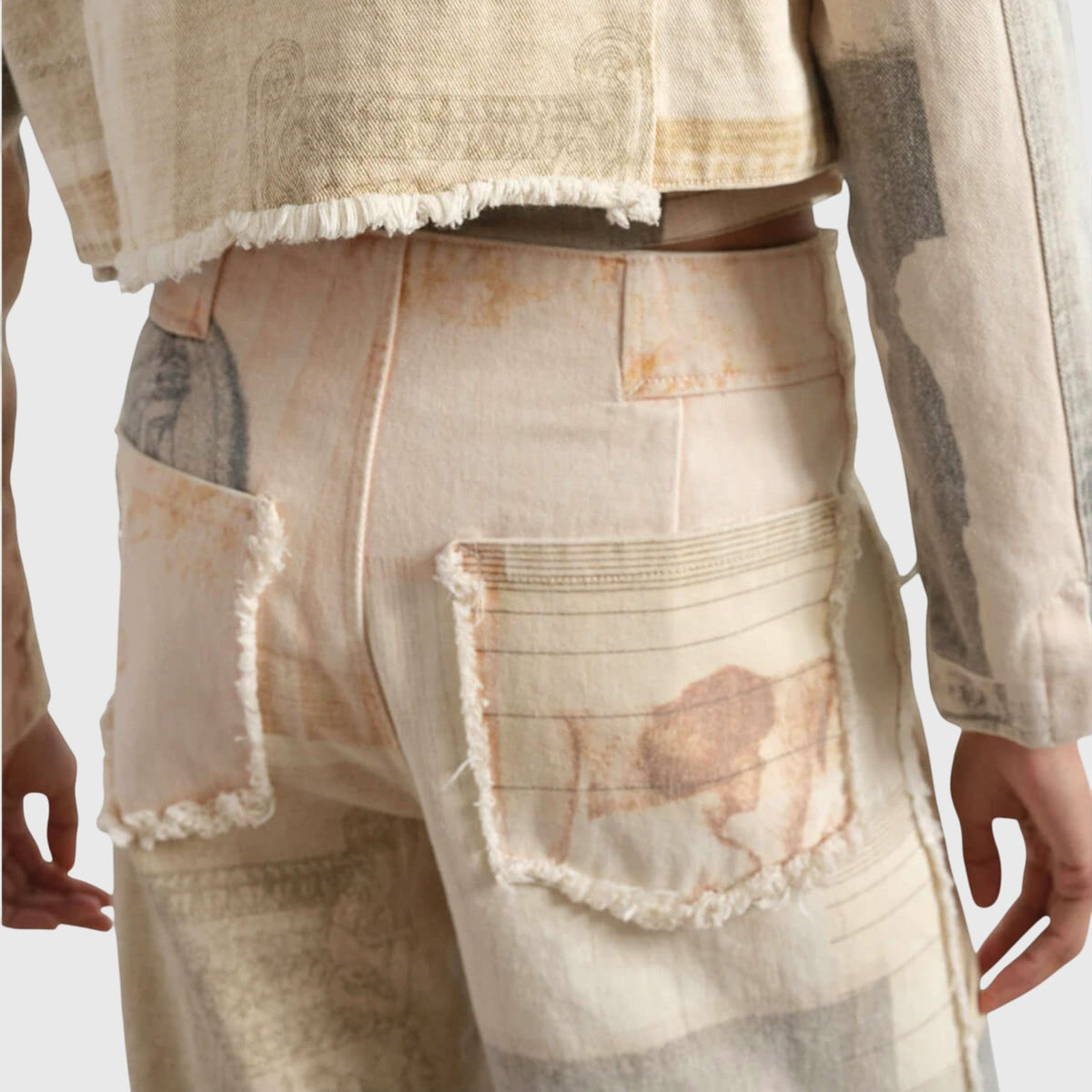 Jeans aus Denim in Beige - Ansicht 6