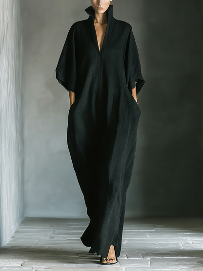 Maxikleid aus Baumwolle mit Taschen