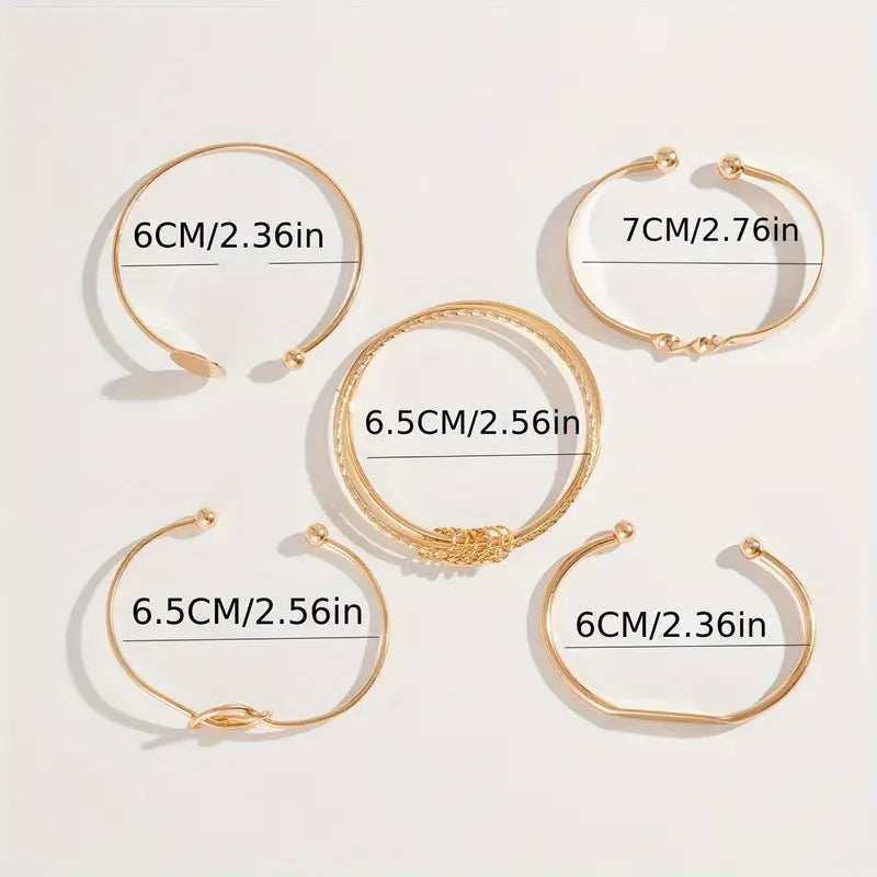 Armband-Set Eleganz mit Knoten | Gold