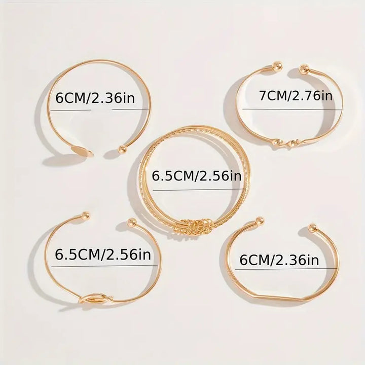 Armband-Set Eleganz mit Knoten | Gold