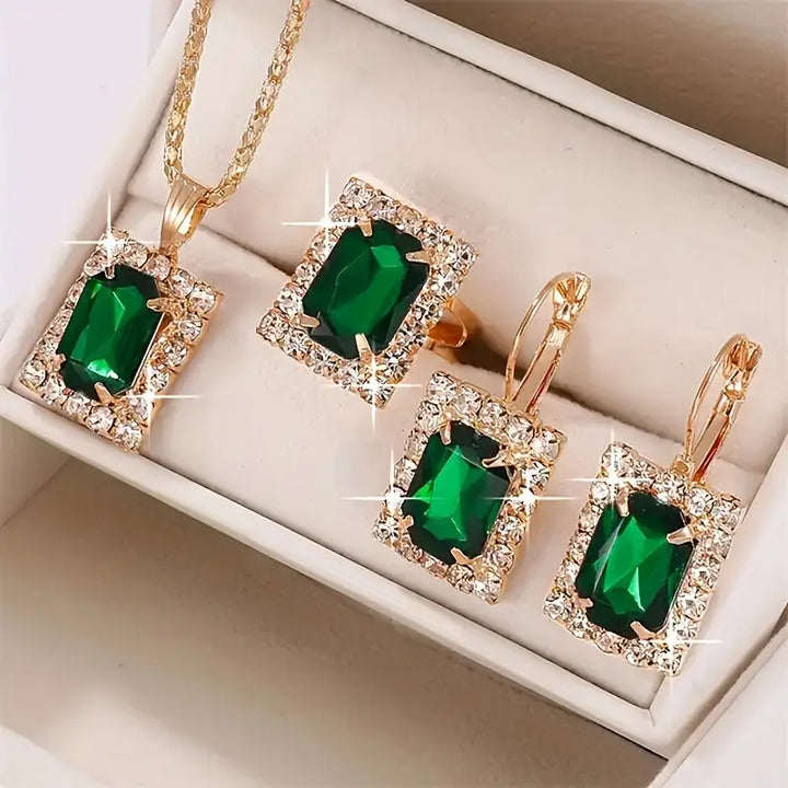 Sylvara Greenveil Schmuckset | Weißgold