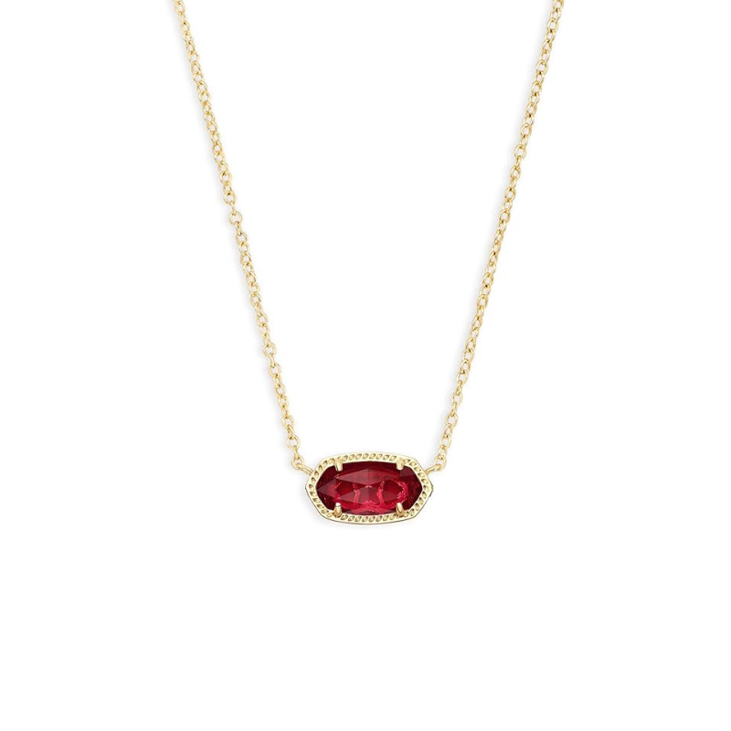Collier ovale classique rubis | Or