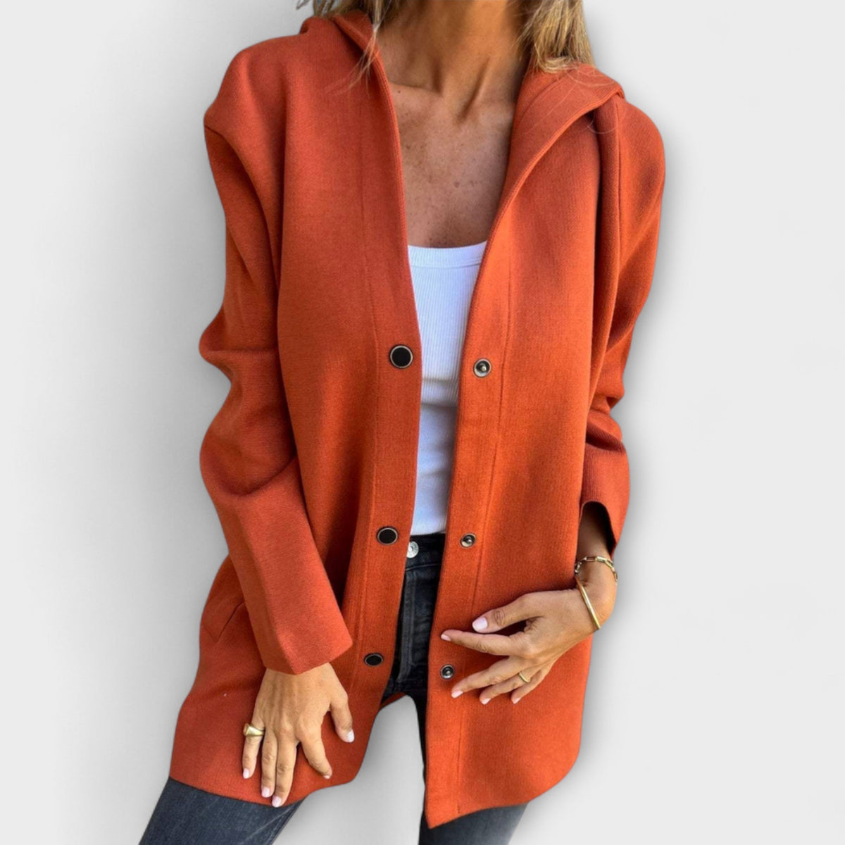 Jacke mit Kapuze in Grau - Ansicht 5