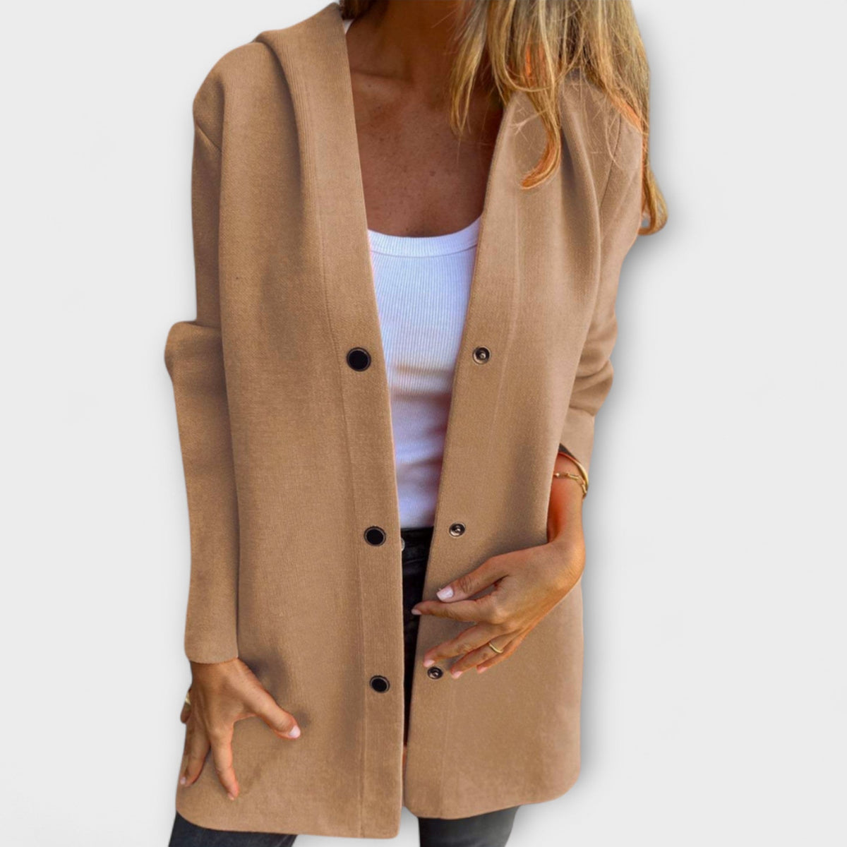 Jacke mit Kapuze in Grau - Ansicht 2