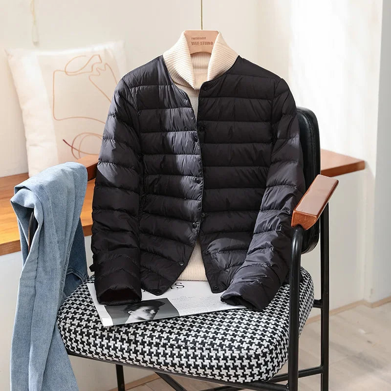 Jacke in Khaki und Schwarz - Ansicht 4