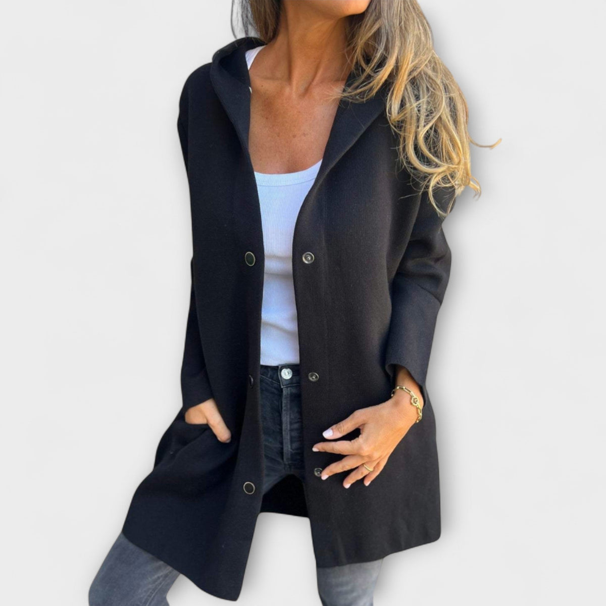 Jacke mit Kapuze in Grau - Ansicht 4
