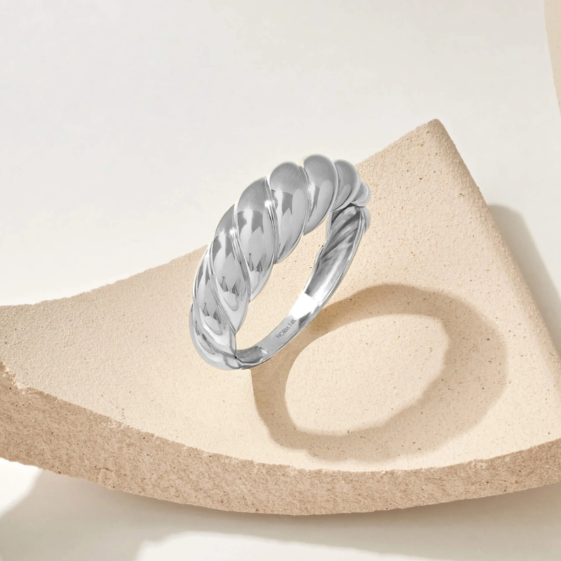 Croissant Ring | Weißgold