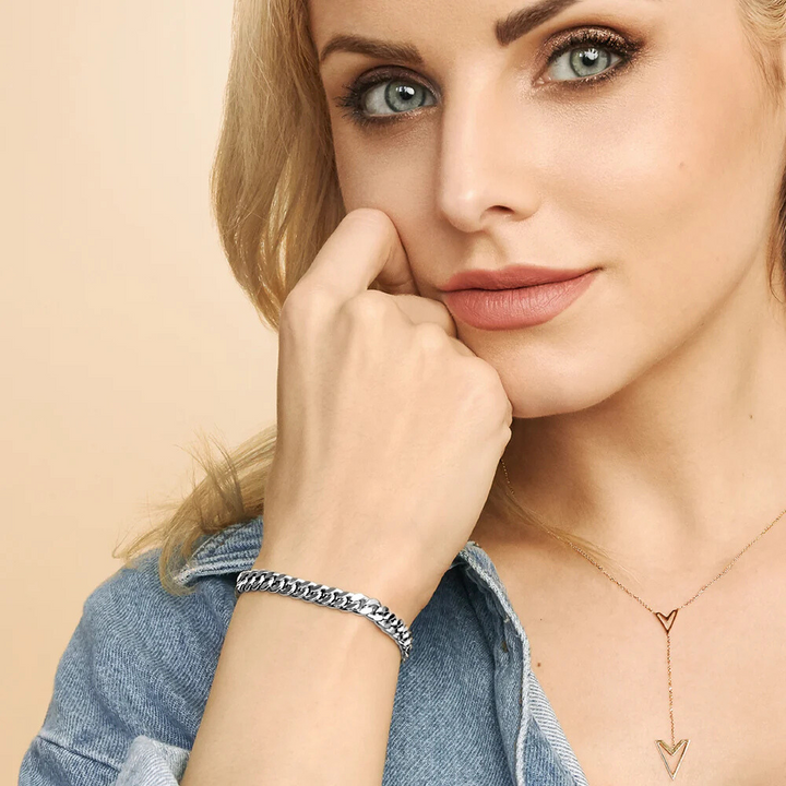 Estate Cuban Armband | Weißgold