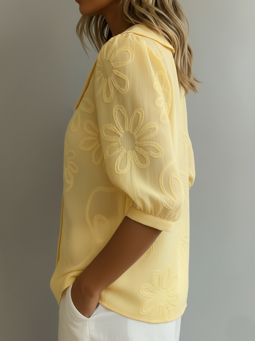 Bluse mit Blumenmuster - Ansicht 2
