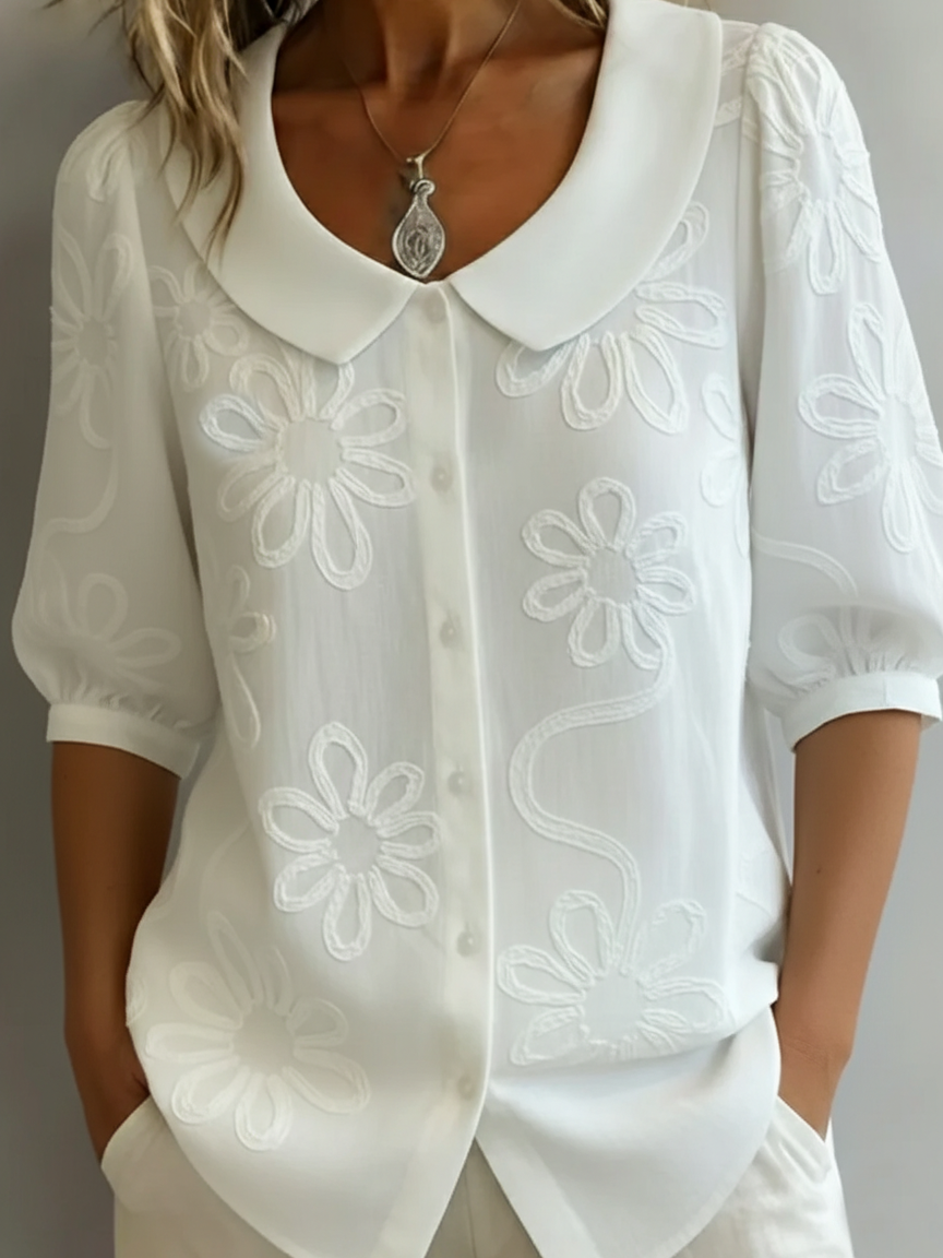Bluse mit Blumenmuster - Ansicht 3