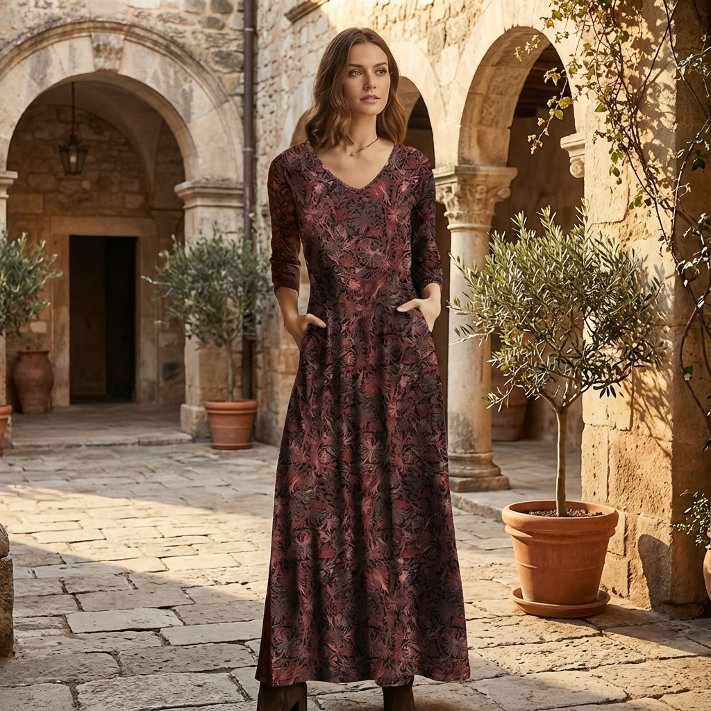 Maxikleid mit Blumenmuster - Ansicht 2