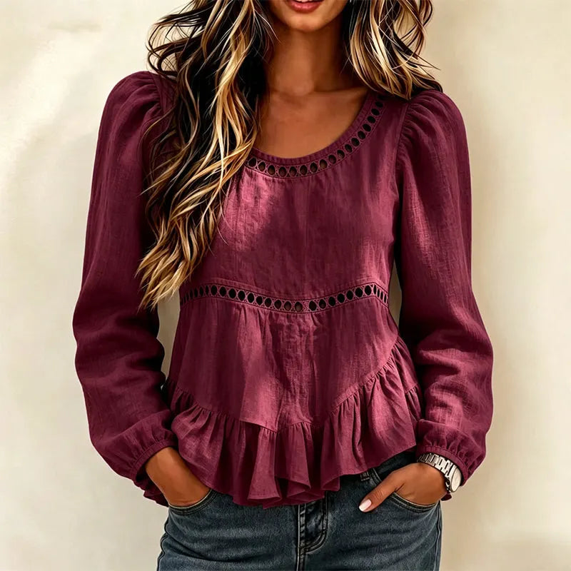 Bluse mit Rüschen in Rosa - Ansicht 8